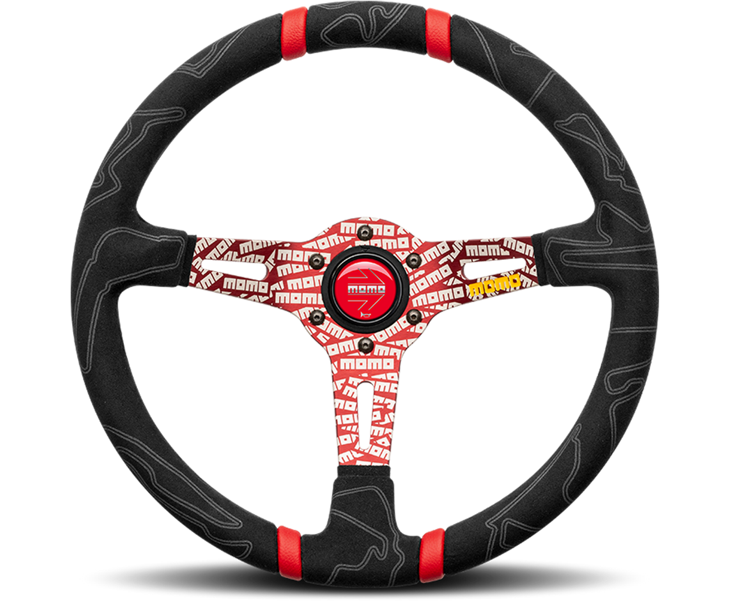 Momo ULTRA Sim Steering Wheel, 350mm Black/ Red