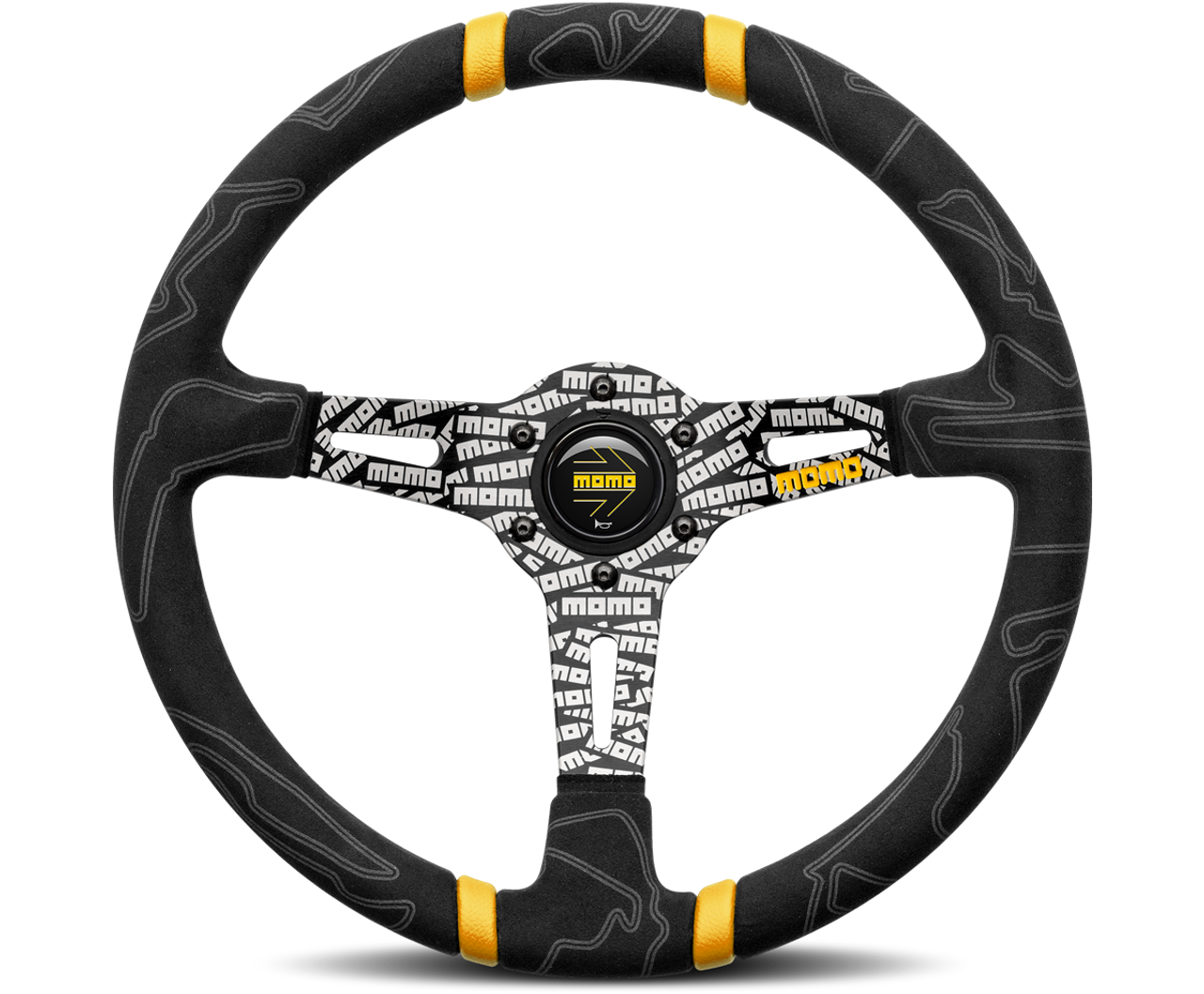 Momo ULTRA Sim Steering Wheel, 350mm Black/ Yellow