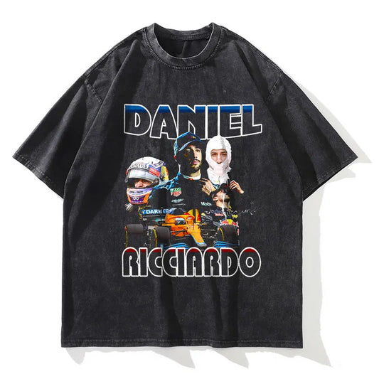 Daniel Ricciardo Retro Formula One T-Shirt - 100% Cotton, Vintage Racing Design