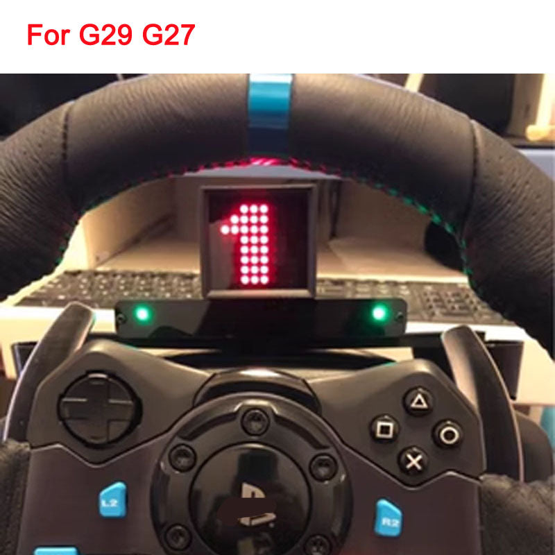 Grid Style Gear and Shift Light Display - Compatible with Thrustmaster, Logitech, SIMAGIC, FANATEC, MOZA Steering Wheels
