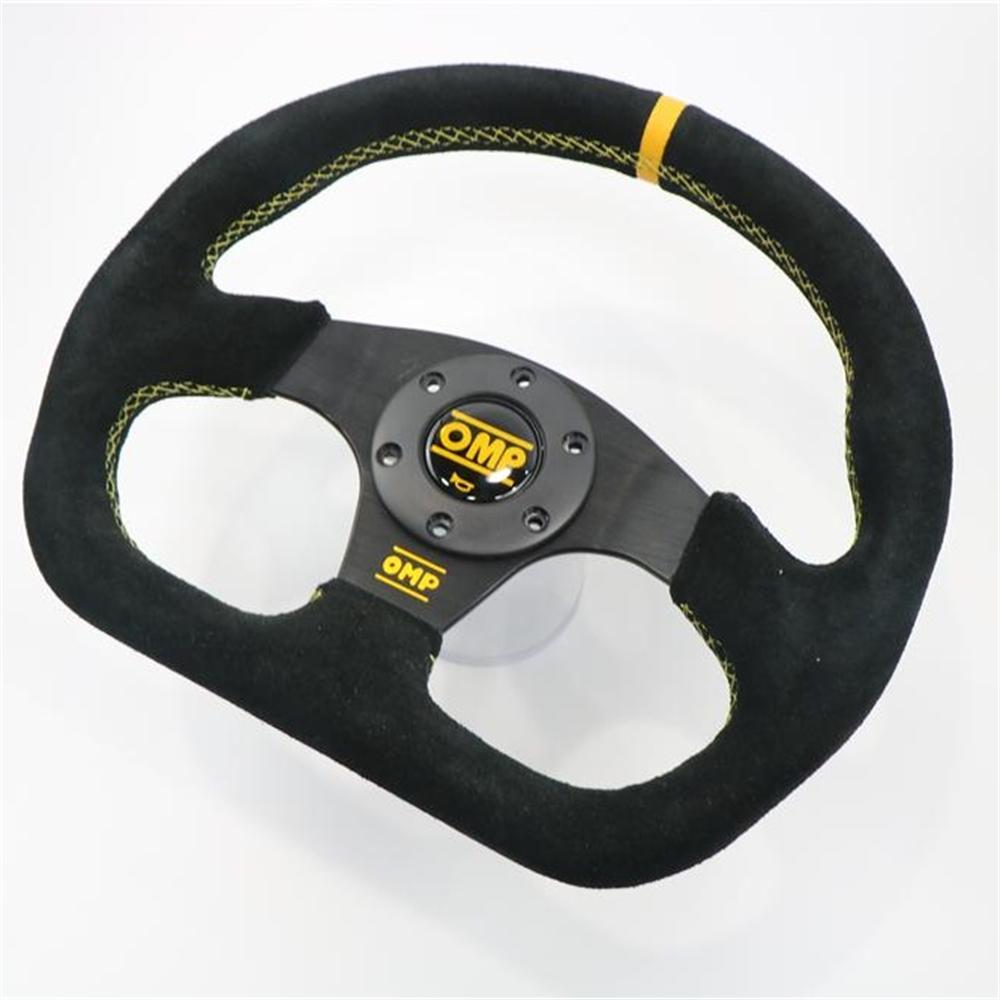 OMP 13 Inch 320mm D Shape Car Racing Sim Steering Wheel