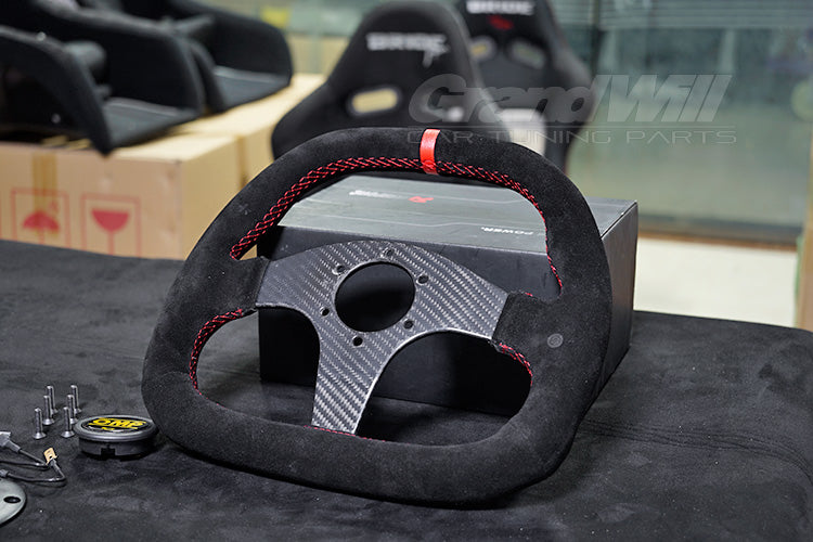 OMP 330mm (13") Flat Bottom and Top Sim Steering Wheel