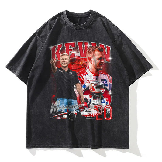 Kevin Magnussen Retro Formula One T-Shirt - 100% Cotton, Vintage Racing Design